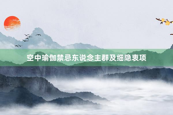 空中瑜伽禁忌东说念主群及细隐衷项